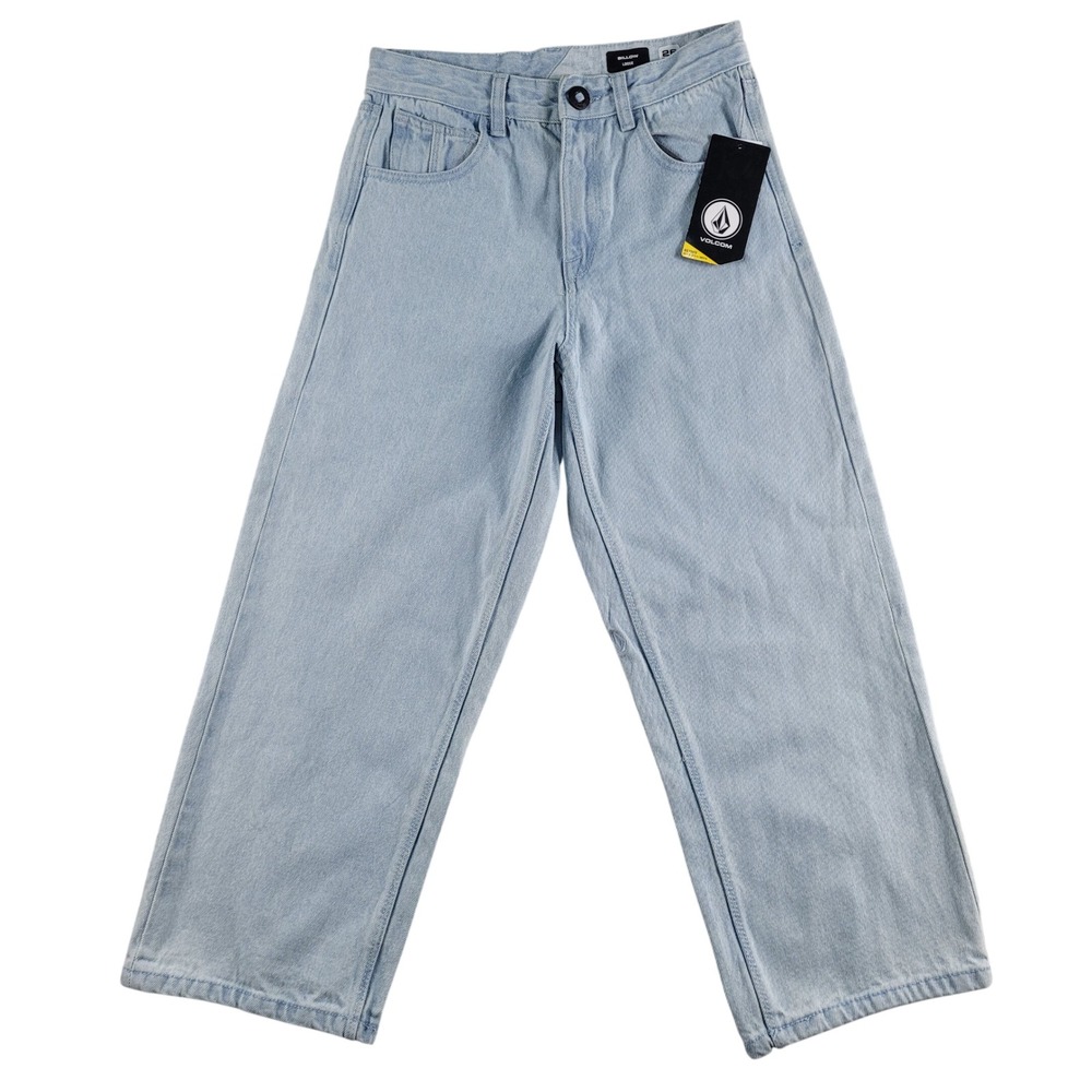 Volcom Billow‎ Jeans Size 12/26 Light Blue New Loose Fit Baggy Skate DA145VB8
